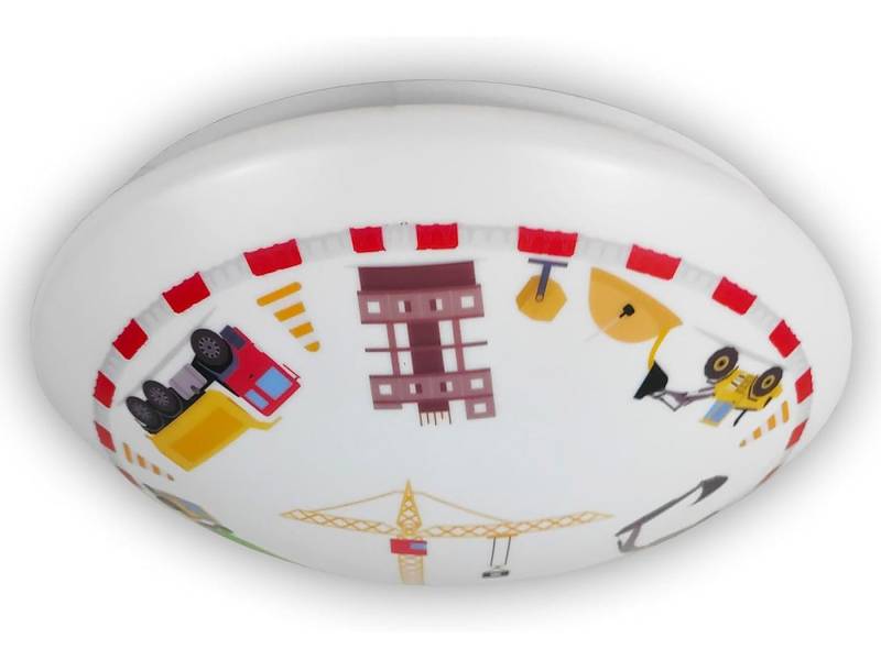 niermann LED Deckenleuchte, Dimmfunktion, LED wechselbar, Über Schalter in 3 Stufen dimmbar, Warmweiß, Coole Kinder-Lampe flach für die Decke im Jugendzimmer Ø 35cm von niermann