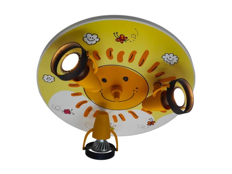 niermann LED Deckenstrahler, Dimmfunktion, LED wechselbar, Über Schalter in 3 Stufen dimmbar, Warmweiß, Coole Sonen Kinder-Lampe für die Decke im Jugendzimmer Ø 35cm von niermann