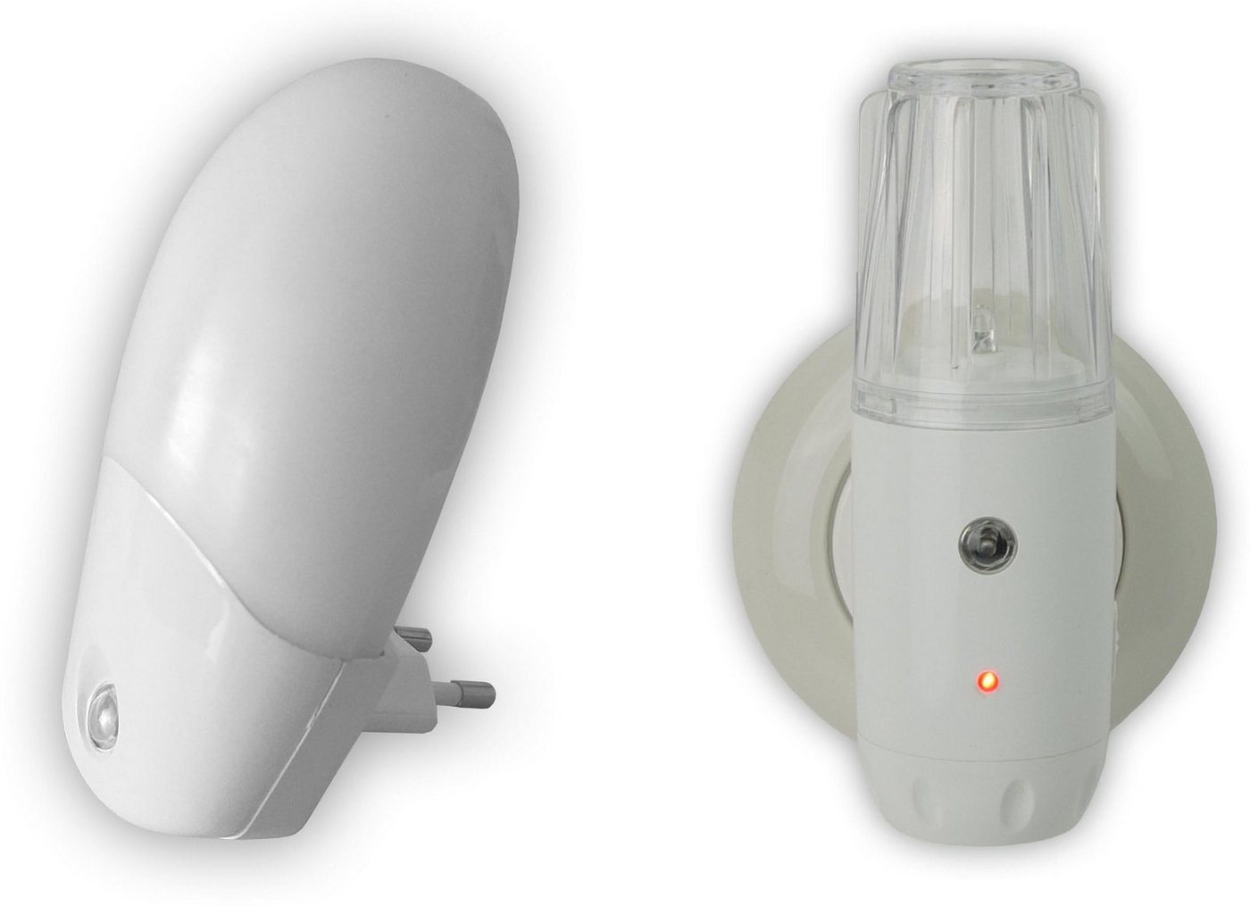 niermann LED Nachtlicht Nachtlichter, LED fest integriert, Stecker- Nachtlicht Oval mit Dämmerungssensor Set aus 2 Stück von niermann