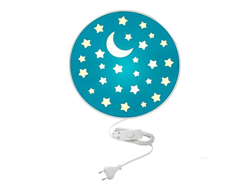 niermann LED Wandleuchte, Dimmfunktion, LED wechselbar, Warmweiß, mit Schalter und Stecker, kleine Kinderlampe, ausgefallen flach, 25cm von niermann