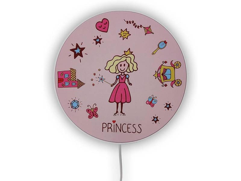 niermann LED Wandleuchte, Dimmfunktion, LED wechselbar, Warmweiß, mit Schalter und Stecker, kleine Kinderlampe, ausgefallen flach, 25cm von niermann