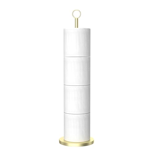 Toilettenpapierhalter Ständer (mit Reservefunktion), freistehender Toilettenpapierhalter, Edelstahl-Toilettenpapierhalter, Ständer für Badezimmer & WC Ersatzrollen Aufbewahrung von niffgaff