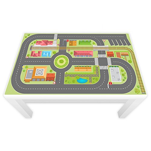 nikima Schönes für Kinder Spielfolie für Lack Tisch 89 x 54 cm Stadtleben (Möbel Nicht Inklusive) von nikima Schönes für Kinder