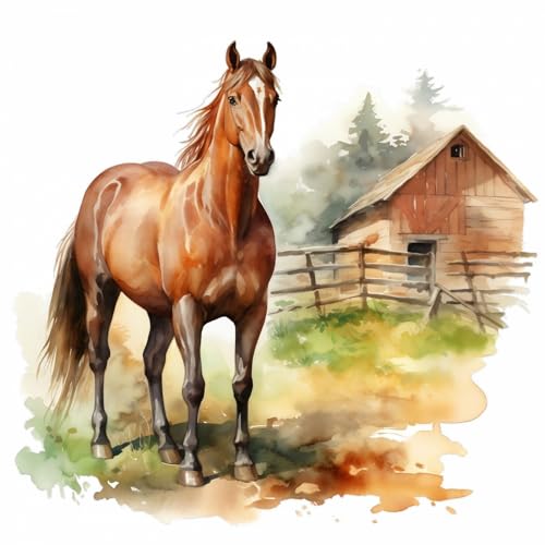 246 Wandtattoo Pferd braun in 4 vers. Größen Größe 750 x 750 mm von nikima Schönes für Kinder