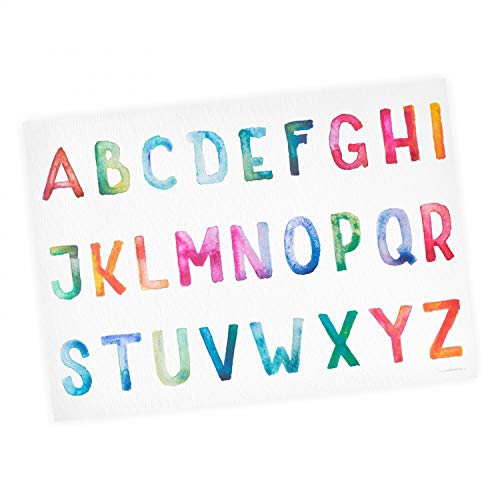 Kinder Lernposter ABC Watercolor - in 3 Größen - Wanddeko Kinderzimmer Alphabet Einschulung Wasserfarben Buchstaben - Größe DIN A2-594 x 420 mm von nikima Schönes für Kinder
