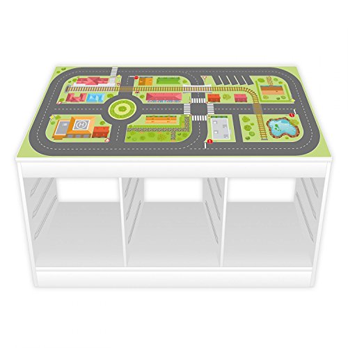 Spielfolie/Möbelfolie für IKEA TROFAST Stadtleben Aufkleber Sticker Kinderzimmer Spieltisch (Möbel Nicht inklusive) von nikima Schönes für Kinder
