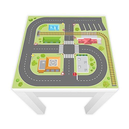 nikima Schönes für Kinder Spielfolie für Lack Tisch 54x54 cm Stadtleben (Möbel nicht Inklusive) von nikima Schönes für Kinder