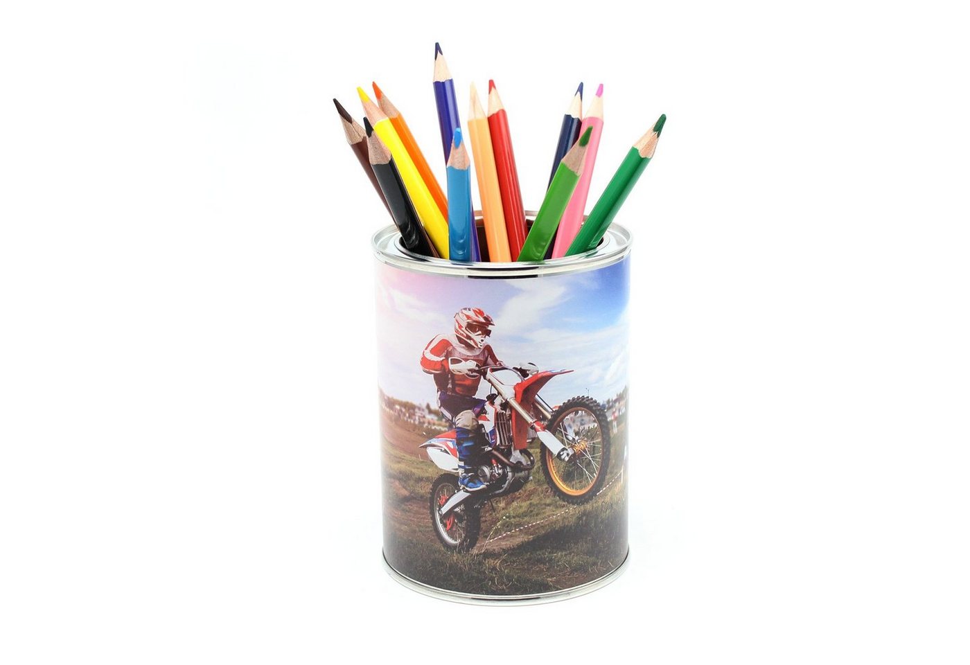 nikima Aufbewahrungsbox Motocross Stifteköcher, inkl. 12 Dreikant Buntstiften nikima Aufbewahrungsbox Motocross Stifteköcher, inkl. 12 Dreikant Buntstiften von nikima