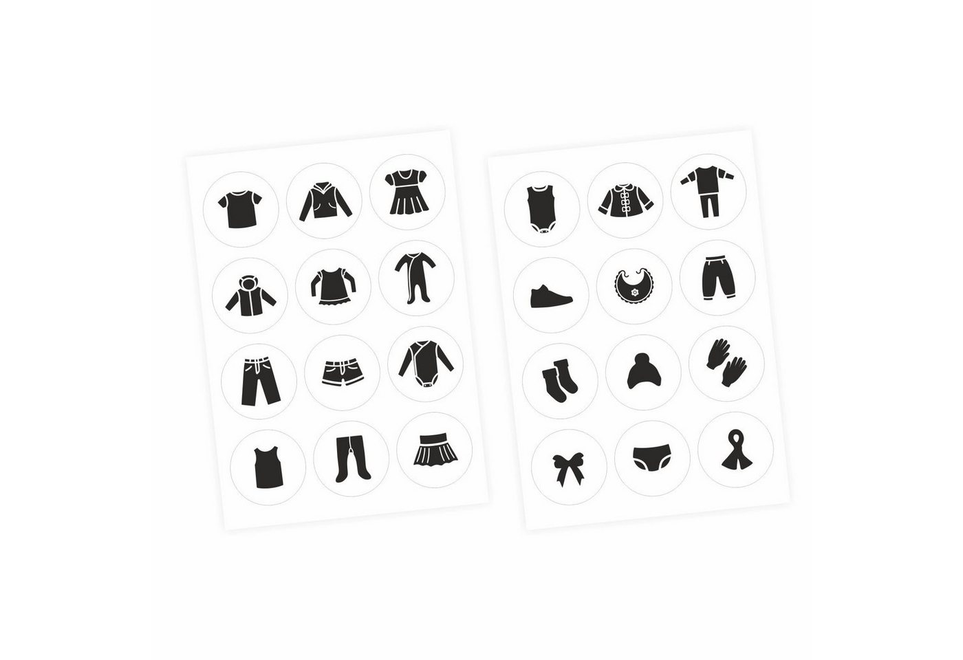 nikima Sticker Ordnungssticker für Kleidung, (24-tlg) von nikima