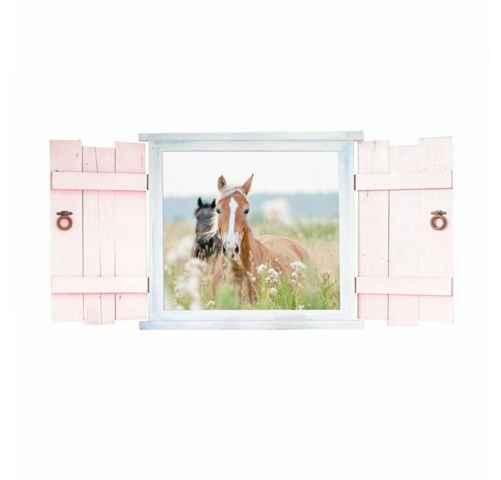 nikima Wandtattoo 023 Wandtattoo Pferde im Fenster (PVC-Folie) von nikima
