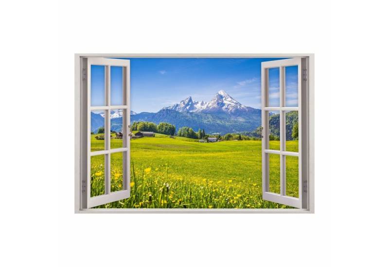 nikima Wandtattoo 151 Fenster - Alpen Berge (PVC-Folie), in 5 vers. Größen von nikima