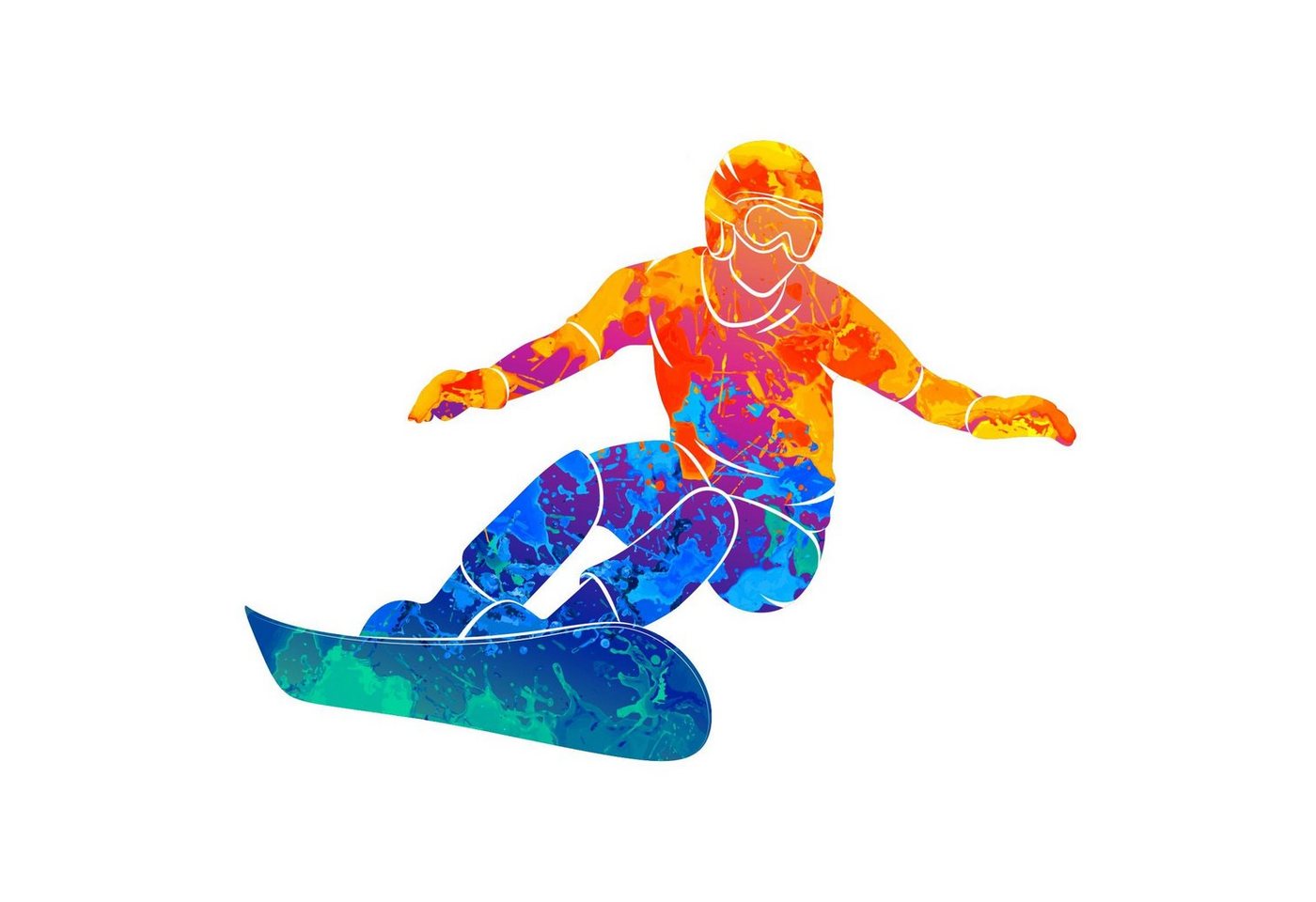 nikima Wandtattoo 185 Snowboarder bunt (PVC-Folie), In 4 vers. Größen nikima Wandtattoo 185 Snowboarder bunt (PVC-Folie), In 4 vers. Größen von nikima