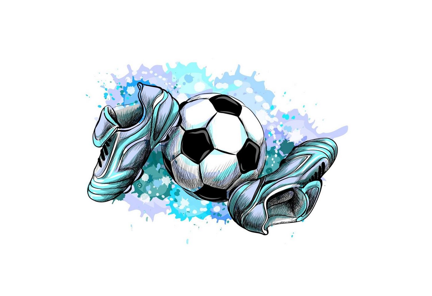nikima Wandtattoo 187 Fussballschuhe und Ball (PVC-Folie), In 4 vers. Größen nikima Wandtattoo 187 Fussballschuhe und Ball (PVC-Folie), In 4 vers. Größen von nikima