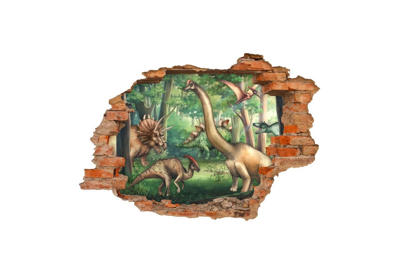 nikima Wandtattoo 222 Wandtattoo Dinowelt (PVC-Folie), In 6 vers. Größen von nikima