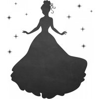 004 Prinzessin - Selbstklebende Tafelfolie/ Kreidefolie Inkl. 3 Stück Kreide von nikimashop
