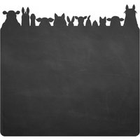 013 Tierköpfe - Selbstklebende Tafelfolie/ Kreidefolie Inkl. 3 Stück Kreide von nikimashop