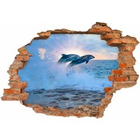 034 Wandtattoo - Loch in Der Wand Delfine Wasser Meer 6 Größen Sicker Aufkleber Wandbild Wanddeko Kinderzimmer Nikima 034 Wandtattoo - Loch in Der Wand Delfine Wasser Meer 6 Größen Sicker Aufkleber Wandbild Wanddeko Kinderzimmer Nikima von nikimashop