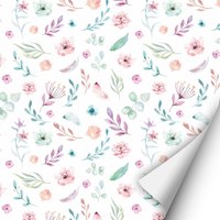 2 X 0, 9 M Selbstklebende Folie - Blumen Pastell | 16, 66 Euro/M2 Klebefolie Dekorfolie Möbelfolie von nikimashop