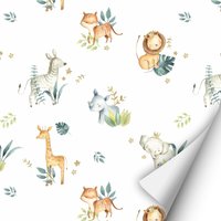 2 X 0, 9 M Selbstklebende Folie - Wildtiere | 16, 66 Euro/M2 Klebefolie Dekorfolie Möbelfolie von nikimashop