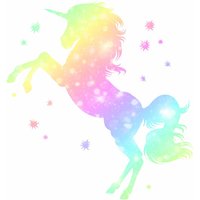 218 Wandtattoo Einhorn Bunt Regenbogen Sterne 218 Wandtattoo Einhorn Bunt Regenbogen Sterne von nikimashop