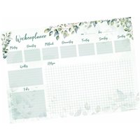 A3 Schreibtischunterlage Eukalyptus Mit Wochenplaner Todo Liste Papier 50 Blatt Notizblock Home Office von nikimashop