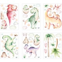 Fensterbilder Dinosaurier Selbstklebend - Statisch Haftende Pvc Aufkleber von nikimashop