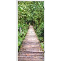 Selbstklebendes Türbild - Hängebrücke 0, 9 X 2 M | 16, 66 Euro/M2 Türtapete Türposter Klebefolie Dekorfolie von nikimashop