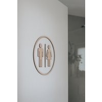 Toilettenschild Aus Holz | Selbstklebend Wc Schild Gäste Toilette Türschild von ninaliebevoll