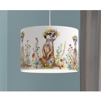 Erdmännchen-Lampenschirm Für Kinderzimmer | Bio-Baumwolle Blumenkranz Babylampe Erdmännchen-Lampenschirm Für Kinderzimmer | Bio-Baumwolle Blumenkranz Babylampe von ninitak