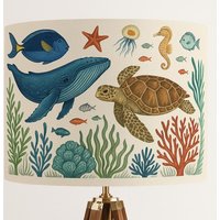 Handgefertigter Lampenschirm „Unter Dem Meer" - Maritimes Design Mit Schildkröte & Korallen Handgefertigter Lampenschirm „Unter Dem Meer" - Maritimes Design Mit Schildkröte & Korallen von ninitak