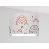 Kinder Lampe Lampenschirm Regenbogen Mädchen Boho Skandinavisch Muster Modern Minimalistisch von ninitak