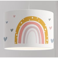 Kinder Lampe Lampenschirm Regenbogen Mädchen Boho Skandinavisch Muster Modern Minimalistisch von ninitak