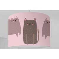 Lampenschirm Kinderlampe Katzen Kinderzimmer Wohnzimmer von ninitak