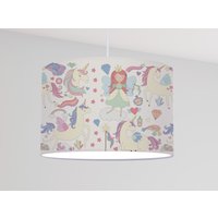 Lampenschirm Mädchen Kinderzimmer Einhorn Weiß von ninitak
