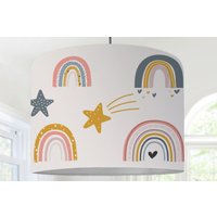 Mädchen Zimmer Lampenschirm Regenbogen Stern Junge Modern Skandinavisch Muster Minimalistisch von ninitak