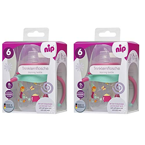 NIP Trinklernbecher Doppelpack Trinklernflasche 150ml, ACTIFLEX-System Anti-Kolik Ventil, 6+ Monate GIRLS, BPA frei, 2er Pack, made in Germany NIP Trinklernbecher Doppelpack Trinklernflasche 150ml, ACTIFLEX-System Anti-Kolik Ventil, 6+ Monate GIRLS, BPA frei, 2er Pack, made in Germany von nip