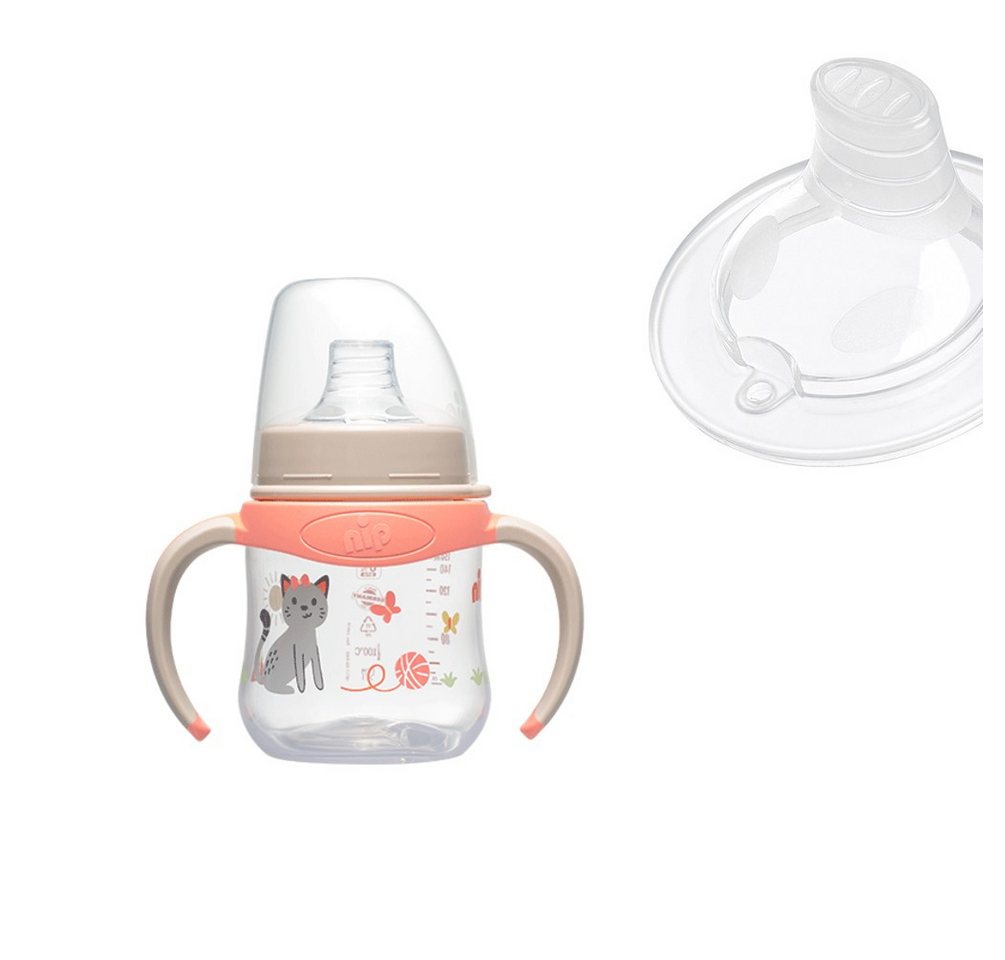nip Babyflasche PP Cup mit Griffen 6m+ mit Motiv Hund oder Katze, Stabil und Auslaufsicher nip Babyflasche PP Cup mit Griffen 6m+ mit Motiv Hund oder Katze, Stabil und Auslaufsicher von nip