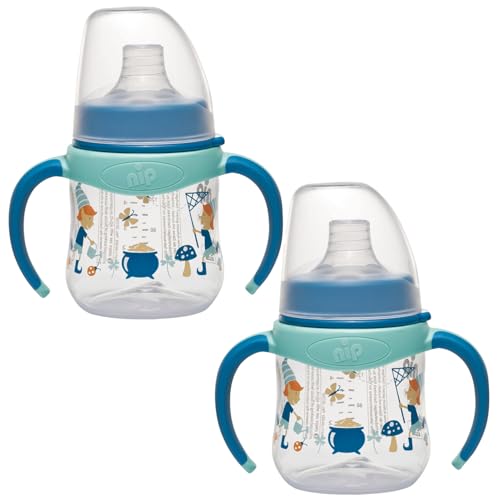 nip Trinklernbecher 6 M+,150 ml - 2 Stück, praktische Griffe, BPA-frei, mit auslaufsicherem Soft-Trinkschnabel Silikon, fördert das Erlernen des eigentlichen Trinkvorgangs, made in Germany nip Trinklernbecher 6 M+,150 ml - 2 Stück, praktische Griffe, BPA-frei, mit auslaufsicherem Soft-Trinkschnabel Silikon, fördert das Erlernen des eigentlichen Trinkvorgangs, made in Germany von nip