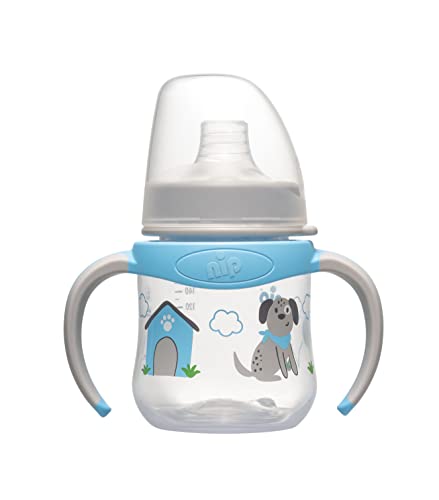 nip Trinklernflasche PP mit Soft-Trinkschnabel Silikon, 6 Monate+, 150 ml, Boy, Blau nip Trinklernflasche PP mit Soft-Trinkschnabel Silikon, 6 Monate+, 150 ml, Boy, Blau von nip