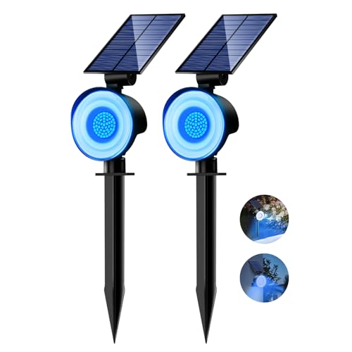 nipify 2 Stück Solarlampen für Außen Garten, 53 LED Blau Solar Strahler Gartenleuchten IP65 Wasserdicht, 3 Helligkeit Solarleuchte Aussenleuchte Wegeleuchten für Draußen Aussen Wege Outdoor nipify 2 Stück Solarlampen für Außen Garten, 53 LED Blau Solar Strahler Gartenleuchten IP65 Wasserdicht, 3 Helligkeit Solarleuchte Aussenleuchte Wegeleuchten für Draußen Aussen Wege Outdoor von nipify