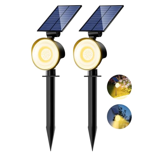 nipify Solarlampen für Außen, 2 Stück 53 LED Solar Strahler Wegeleuchte IP65 Wasserdicht, 3 Helligkeit Warmweiß Solarleuchten Aussenleuchte für Garten Aussen Wege Wand Outdoor nipify Solarlampen für Außen, 2 Stück 53 LED Solar Strahler Wegeleuchte IP65 Wasserdicht, 3 Helligkeit Warmweiß Solarleuchten Aussenleuchte für Garten Aussen Wege Wand Outdoor von nipify