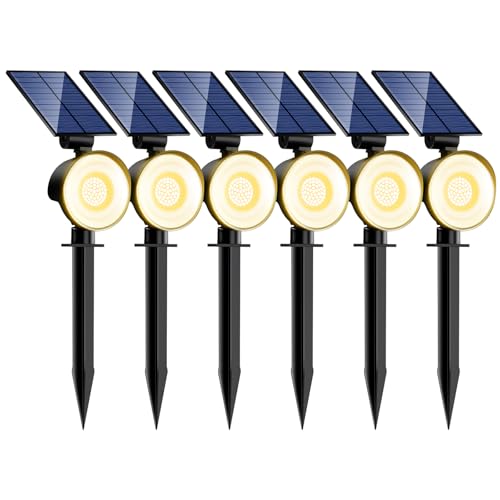nipify Solarlampen für Außen Garten, 6 Stück 53 LED Solar Strahler Gartenleuchten IP65 Wasserdicht, 3 Helligkeit Warmweiß Solarleuchten Aussenleuchte Wegeleuchte für Draußen Wege Wand Outdoor nipify Solarlampen für Außen Garten, 6 Stück 53 LED Solar Strahler Gartenleuchten IP65 Wasserdicht, 3 Helligkeit Warmweiß Solarleuchten Aussenleuchte Wegeleuchte für Draußen Wege Wand Outdoor von nipify