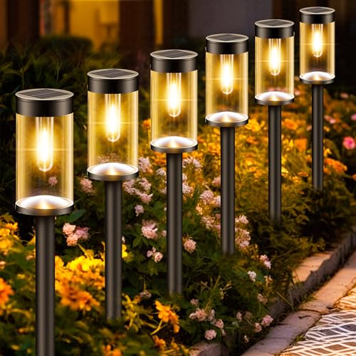 nipify Solarlampen für Außen Garten, 【6 Stück】 Solarleuchten Garten mit Warmweiß Wolfram Licht, IP65 Wasserdicht Auto Ein/Aus Solarleuchten Garten Deko für Rasen, Gärten, Hof, Geschenke nipify Solarlampen für Außen Garten, 【6 Stück】 Solarleuchten Garten mit Warmweiß Wolfram Licht, IP65 Wasserdicht Auto Ein/Aus Solarleuchten Garten Deko für Rasen, Gärten, Hof, Geschenke von nipify
