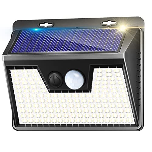 nipify Solarlampen für Außen mit Bewegungsmelder, 140 LED 3 Modi 180° LED Solar Aussenleuchte mit Bewegungsmelder Aussen, IP65 Wasserdichte Solar Lampe Outdoor für Wandleuchten Garten von nipify