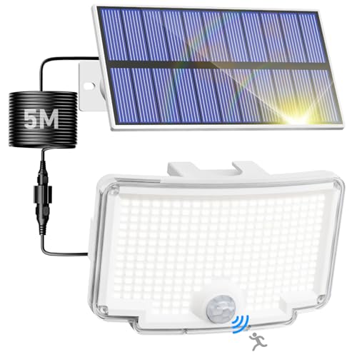 nipify Solarlampen für Außen mit Bewegungsmelder, 318 LED 3 Modi Solar Aussenleuchte IP65 Wetterfest, Hell Solarleuchte Solarstrahler für Aussen Garten Wand Weißer Rahmen nipify Solarlampen für Außen mit Bewegungsmelder, 318 LED 3 Modi Solar Aussenleuchte IP65 Wetterfest, Hell Solarleuchte Solarstrahler für Aussen Garten Wand Weißer Rahmen von nipify