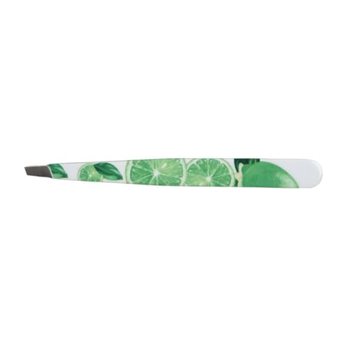 nippes CITRUS Kosmetik-Pinzette Limette | Schräge Spitze | Edelstahl | Bunt Lackiert | 9 cm lang | Feine Pinzette | Pinzette Augenbrauen zupfen von nippes Solingen