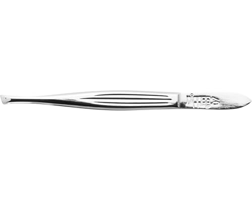 nippes Solingen Pinzette mit gerader Spitze | Vernickelter Stahl | 8 cm | Pinzette Augenbrauen Zupfen | Pinzette Gerade | Zur präzisen Haarentfernung | Made in Germany von nippes Solingen