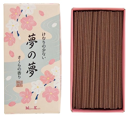 NIPPON KODO | Yume no Yume - Kirschblüten-Weihrauch, Japanische natürliche Räucherstäbchen, Duft von Kirschblüten, ca. 200 Stück von nippon kodo