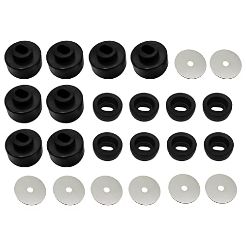 7-141 Karosserie- und Fahrerhaus-Montage-Set, für 99-14 Chevy Silverado 1500 (Silverado 2500 HD) 2WD oder 4WD; passend für 99-14 GMC Sierra 1500 (2500 HD) 2WD oder 4WD, schwarz von nipponAsia