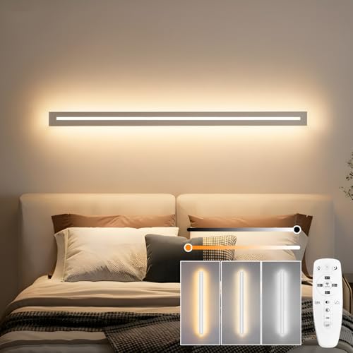 niuniaj 25W LED Wandleuchte Innen Dimmbar 100CM Wandlampe innen mit Fernbedienung,Up Down Wandlicht,Moderne Wandbeleuchtung Weiß für Schlafzimmer Korridor Wohnzimmer Treppe Kinderzimmer Küche niuniaj 25W LED Wandleuchte Innen Dimmbar 100CM Wandlampe innen mit Fernbedienung,Up Down Wandlicht,Moderne Wandbeleuchtung Weiß für Schlafzimmer Korridor Wohnzimmer Treppe Kinderzimmer Küche von niuniaj